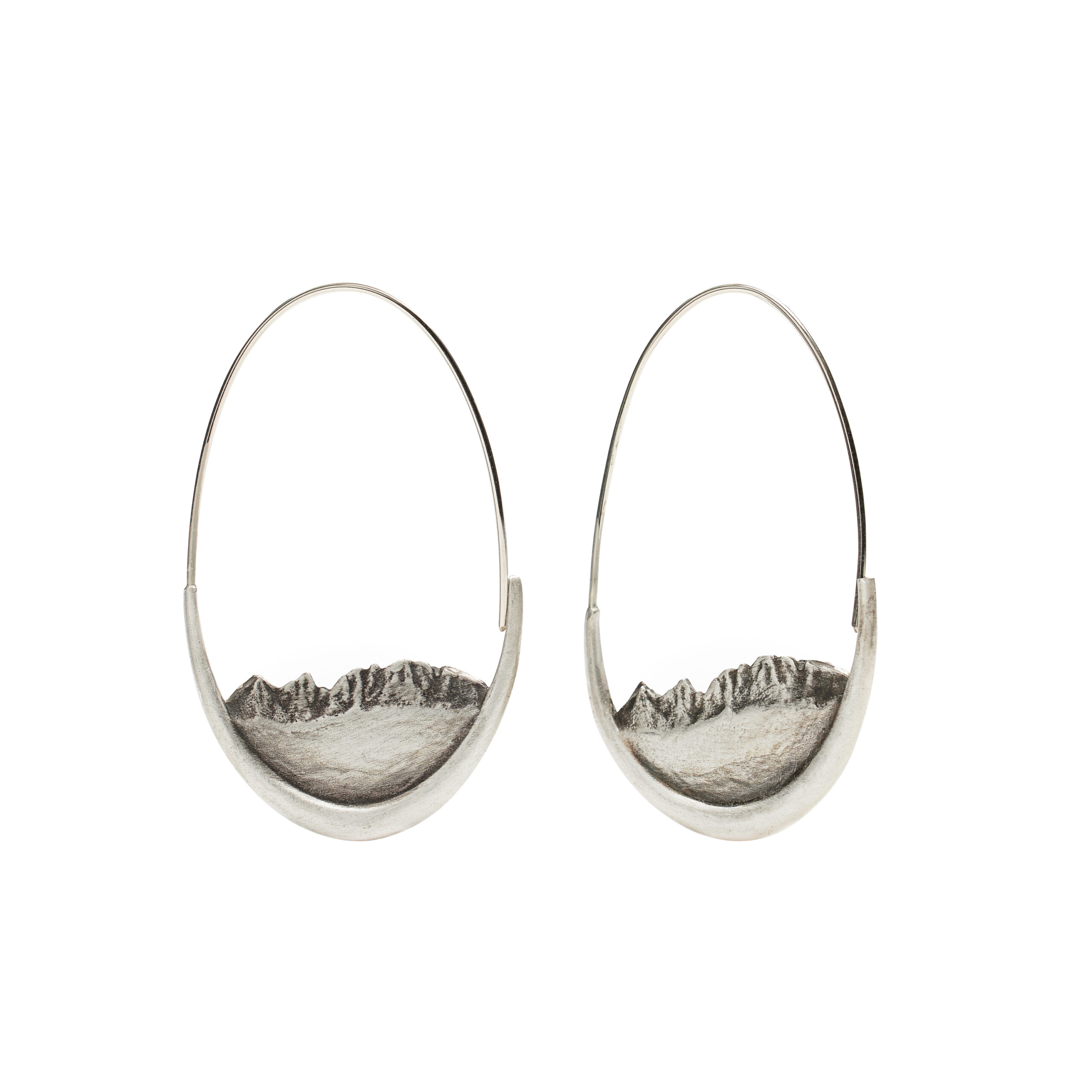Mountain hoop earrings
