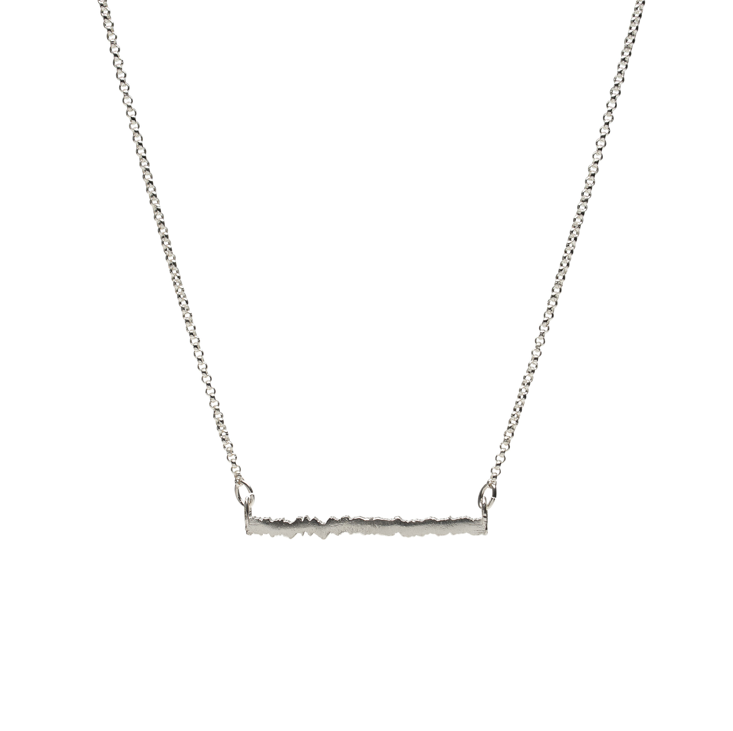 Necklace depicting the Long Trail elevation profile
